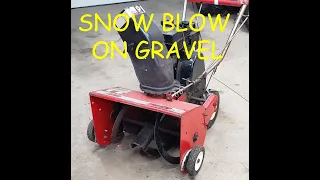 Snow Blowing on Gravel Driveways (Adjustable Front Wheels)