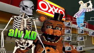 el FNAF donde trabajas en el Oxxo y te atacan CALACAS CHIDAS XD