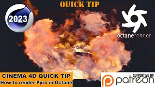 HOW TO RENDER PYRO IN OCTANE (Cinema 4D 2023.1 - Quick Tip)