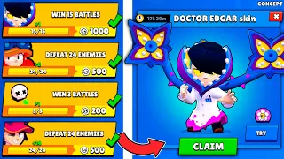 ✅ I Got DOCTOR EDGAR SKIN! 🎁 FREE QUEST REWARDS + Box Opening - Brawl Stars