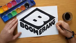 Boomerang logo - painting