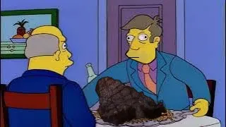 Steamed Hams but skinner keeps forgetting his lines.