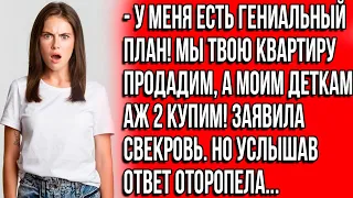 У меня есть гениальный план! Мы твою квартиру продадим, а моим деткам аж 2 купим! Заявила свекровь.