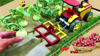 Diy tractor mini Bulldozer to making concrete road | Construction Vehicles, Road Roller 3