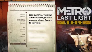 ВСІ 43 ПРИМІТКИ І МІСЦЯ ЇХ ЗНАХОДЖЕННЯ ➤ Metro Last Light Redux