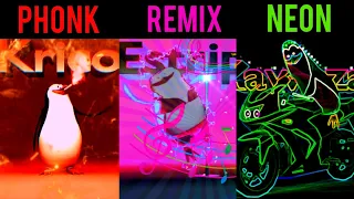 Los Pingüinos Me La Van a Mascar Phonk vs Remix vs Neon All Version