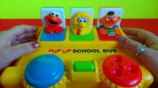 Poppin Pals Sesame Street Pop Up School Bus with Elmo Ernie and Big Bird