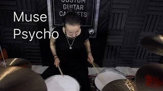 Muse - Psycho (drum cover by Vicky Fates)