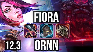 FIORA vs ORNN (TOP) | 9/0/5, Legendary, 900K mastery | EUW Master | 12.3