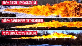 X15 Flamethrower Napalm Mix Comparison Test