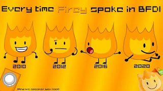 Every time FIREY spoke in BFDI! [Evolution of Firey's voice]