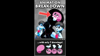 Animation Breakdown with only a few drawings! #shorts #3d #animation #tutorial
