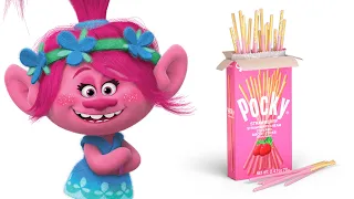 Trolls Band Together Characters and their favorite SNACKS and other favorites | Branch, Poppy, Dory