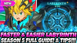 *FASTER & EASIER LABYRINTH SEASON 5 FULL GUIDE* TOP TIPS & TRICKS + BEST STRATEGIES (7DS Grand Cross