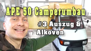 Ape Mikro Camper Modul selber bauen, Schlafkabine & Alkoven