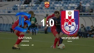 Балтика - Мордовия 1:0 Обзор матча Чемпионата ФНЛ 2018/2019. 19-й тур.