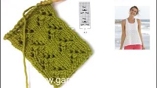 How to knit A.1 in DROPS 170-24