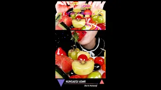 #Shorts ASMR DELICIOUS FRUIT TANGHULU EATING SOUNDS MUKBANG * 맛있는 과일탕후루 먹방 / Shorts Nunsaegi 쇼츠