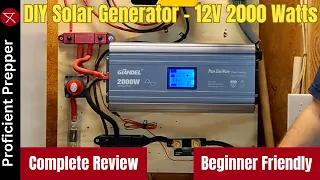 How to Build a DIY Solar Generator Setup - Complete Review - Beginner Friendly - 12V