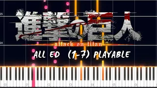 Attack On Titan All Endings (1-7) PLAYABLE PIANO TUTORIAL (Sheet in the description)