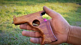 How to Make a Mini Wooden Matchstick Gun at Home. | DIY |