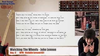 🎻 Watching The Wheels - John Lennon Bass Backing Track with chords and lyrics