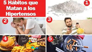 Conoce los 5 hábitos más dañinos que matan a los hipertensos #maloshabitos #hipertensión #salud