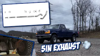 7.3L 5in Diamond Eye Cat-back Exhaust install |OBS Ford Powerstroke|