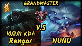 Dat (Kitzuo) (RENGAR) vs NUNU & WILLUMP - 10/2/11 KDA JUNGLE GAMEPLAY - NA Ranked GRANDMASTER