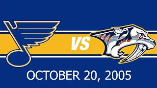 Blues Highlights: Blues at Predators: October 20, 2005