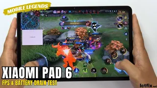 Xiaomi Pad 6 Mobile Legends Gaming test | Snapdragon 870, 144Hz display