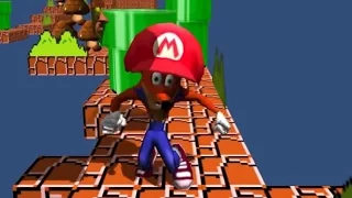 Crash Bandicoot in Super Mario Bros