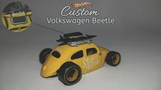 Hot wheels custom - Volkswagen beetle and surfboard