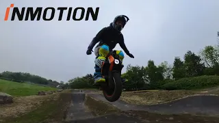 Jumping the Inmotion V14 Station Town Pump Track day 2