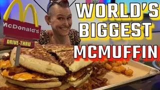 WORLDS BIGGEST McMUFFIN ! THIS THING IS HUGE ~ ALMOST UNDEFEATED ~ EAT YOUR HEART OUT MCDONALDS