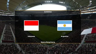 Indonesia vs Argentina | International Friendly 19th June 2023 Full Match eFootball 2023 | PC™ [4K ]