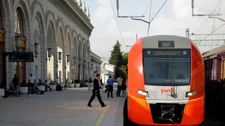 ст.Сочи-ст.Олимпийский Парк в кабине машиниста.The Sochi Olympic Park by rail.