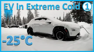 Extreme Cold EV Road Trip Part 1 : Canadian Winter  (830km)