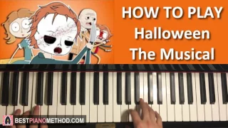 HOW TO PLAY - Halloween The Musical - Cartoon Song - LHUGUENY (Piano Tutorial Lesson)