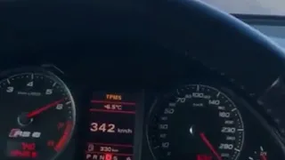 RARE Audi RS6 V10 New Speed Record 377 km/h in German Autobahn