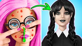 Makeover estremo!! Come diventare MERCOLEDÌ! Trucchi e gadget di bellezza su La La Vita Giochi