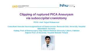 Ruptured PICA Aneurysm: Clipping via Suboccipital Craniotomy