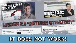 The under 2.5 goals betting strategy DEBUNKED