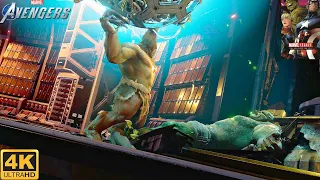 Hulk vs Abomination with 1,000,000 B.C. StarBrand Skin - Marvel's Avengers Game (4K 60FPS)