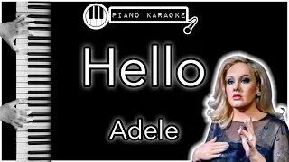 Hello - Adele - Piano Karaoke Instrumental