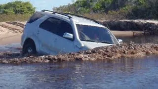 Toyota Fortuner (Hilux 4Runner Prado SW4 with snokel) not a deep river crossing