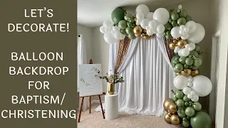 Christening/Baptism Balloon Backdrop Idea | Time-Lapse Setup