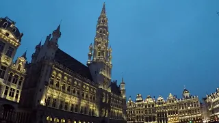 Brussels Grand Place night 08.04.2019