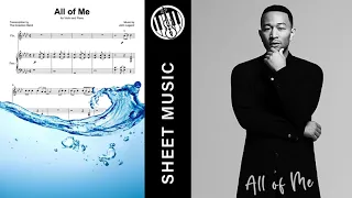 John Legend - All of Me | Sheet music for Violin and Piano