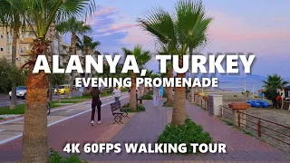 Alanya, Turkey walking tour 4K 60FPS | Alanya seafront promenade | Summer 2023